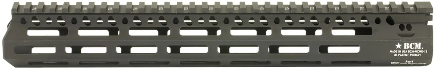 BCM MCMR13556BLK BCMGunfighter MCMR 13" M-LOK, Free-Floating Style Made of Aluminum with Black Anodized Finish for AR-Platform