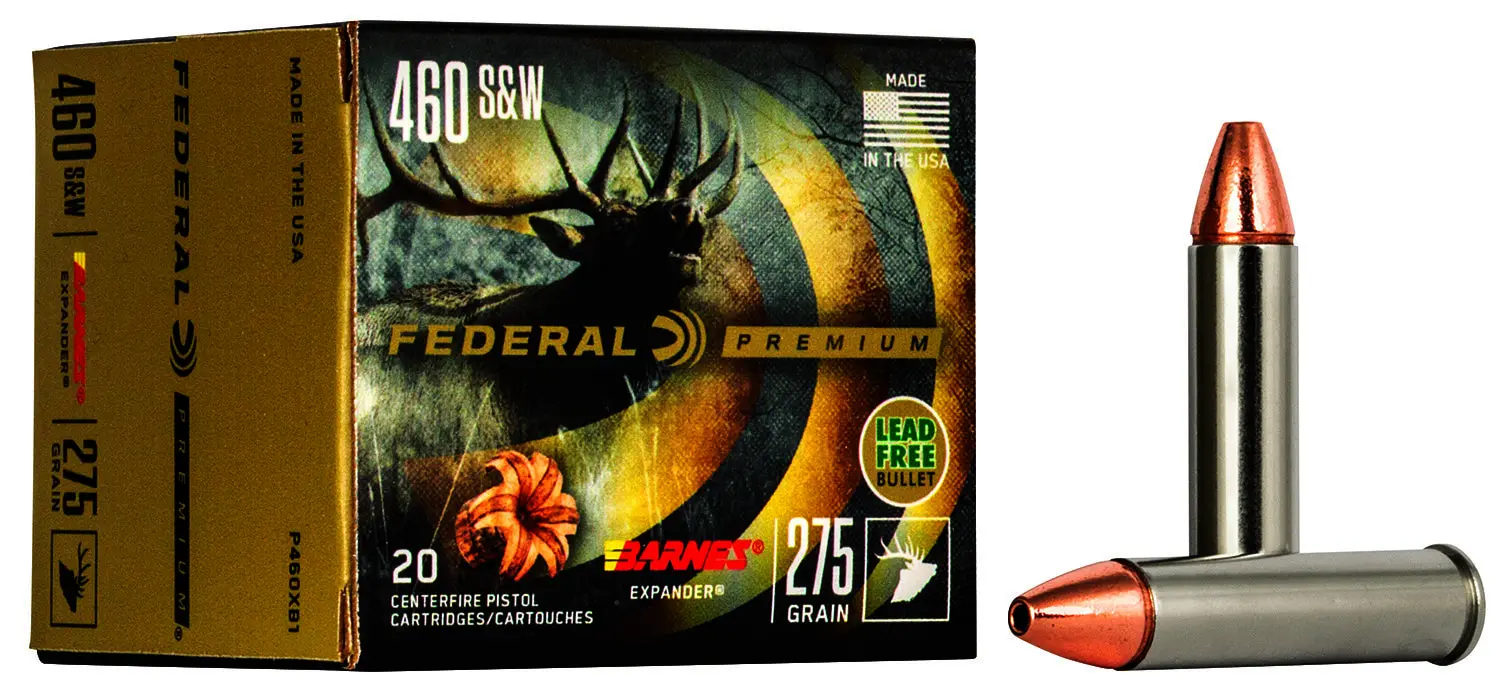 Federal P460XB1 Premium 460S&W Mag 275gr Barnes Expander BRX 20 Per Box/10 Case