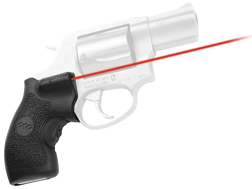 Crimson Trace 0119801 Lasergrips Fits Taurus Small Frame, Red Laser 633nM Wavelength 5mW Output, Black Polymer
