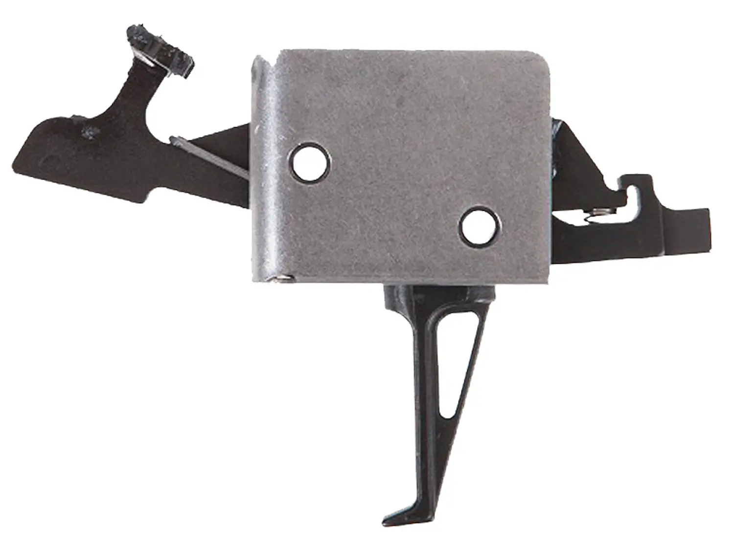 CMC Triggers 93504 Drop-In Two-Stage Flat Trigger w/ 2-4 lbs Draw Weight & Black/Silver Finish