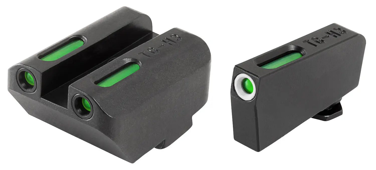TruGlo TG13GL5A TFX Black | Green Tritium & Fiber Optic White Outline Front Sight Green Tritium & Fiber Optic Rear Sight