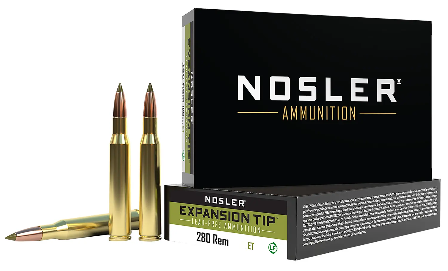Nosler 40511 E-Tip 280Rem 140gr E Tip Lead Free 20 Per Box/10 Case