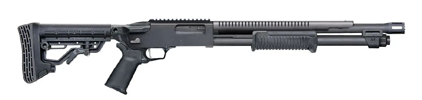 MOSSBERG 590R 12/18.5 6+1 BLK BREACHER