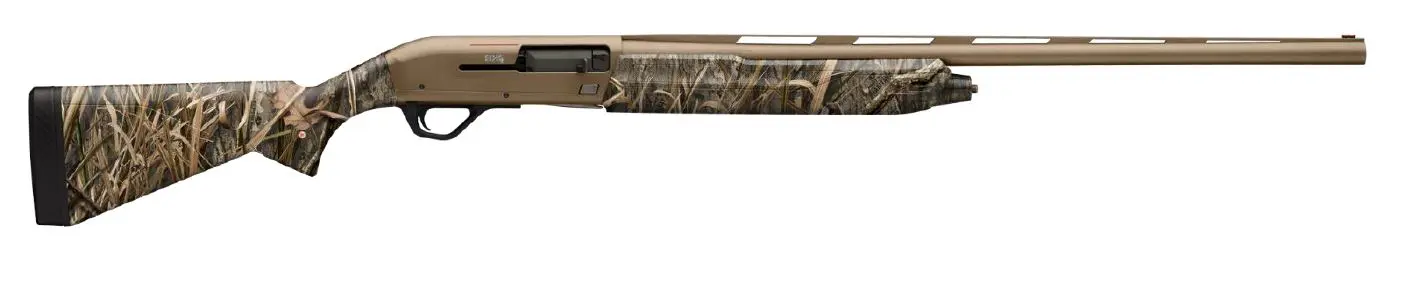 High-quality hunting rifle with camouflage stock and long barrel for precision shooting.