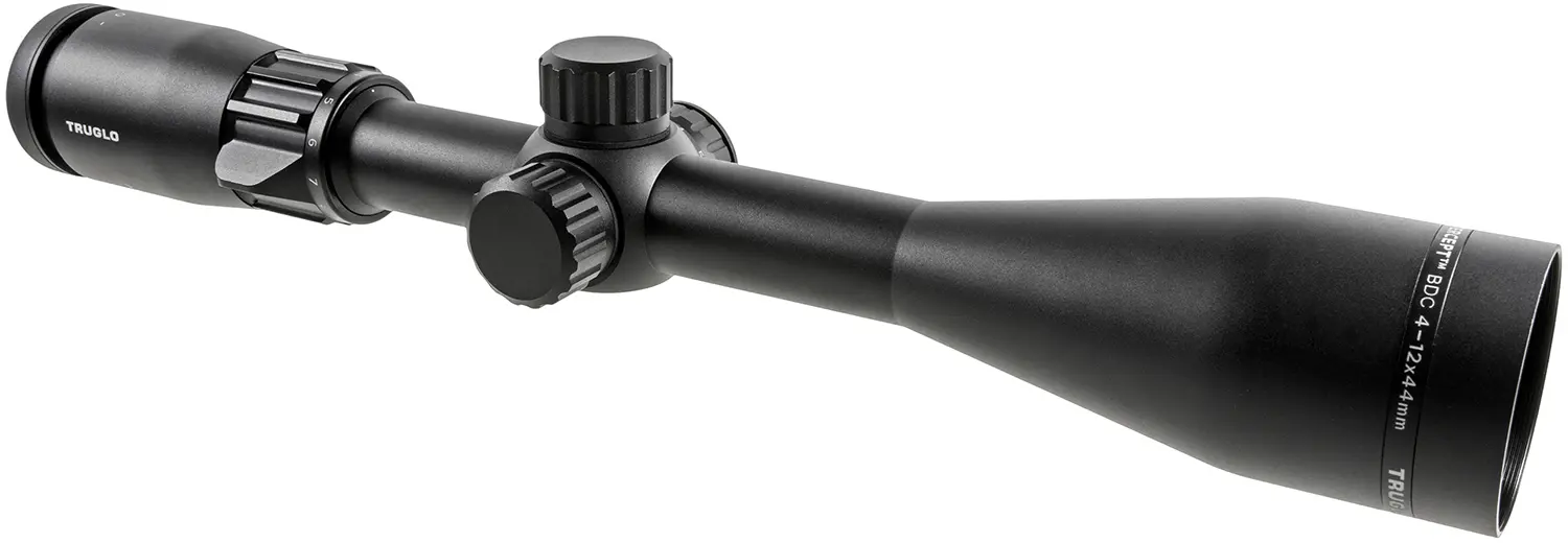 TruGlo TG-8541BIB Intercept Black Anodized 4-12x44mm 1" Tube Illuminated BDC Reticle