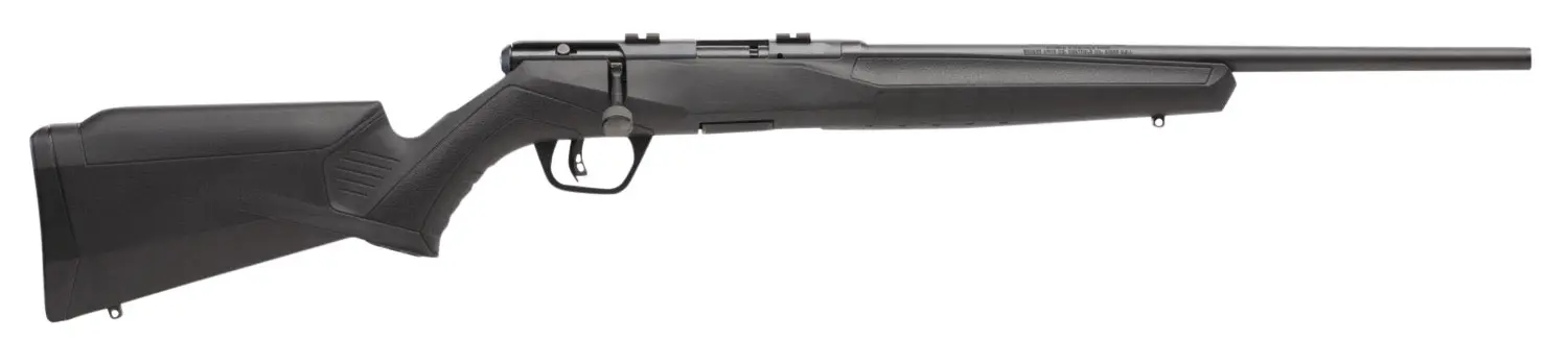 Savage Arms 70814 B17 F Compact 17 HMR 10+1 18" Matte Black Button Rifled Barrel, Matte Black Drilled & Tapped Carbon Steel Receiver, Matte Black Fixed Synthetic Stock, Right Hand