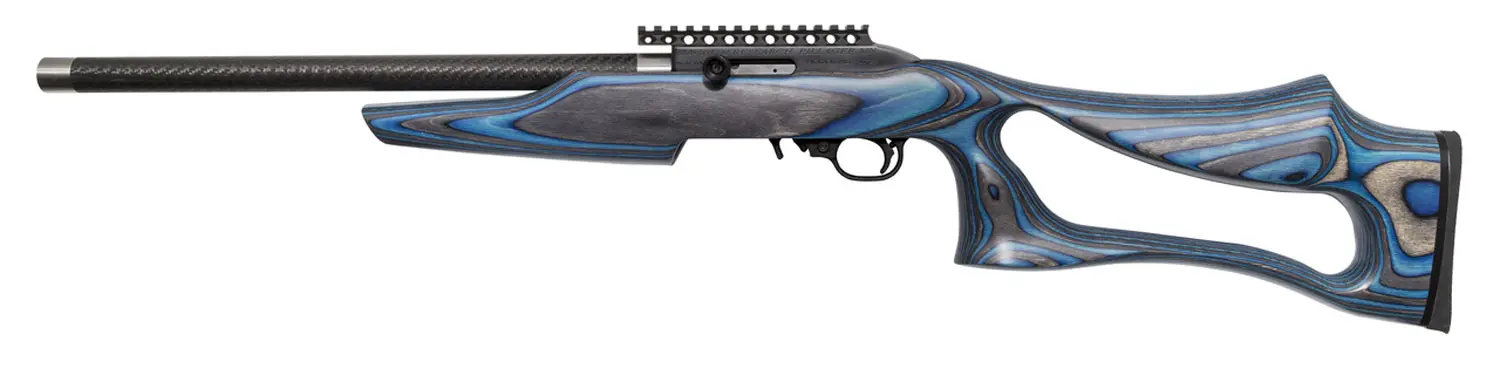 Magnum Research SSEB22G Magnum Lite SwitchBolt Full Size 22 LR 10+1 17" Black Anodized Carbon Steel/Threaded Barrel, Black w/Integral Scope Base Receiver/ Blue Fixed Thumbhole Stock, Right Hand