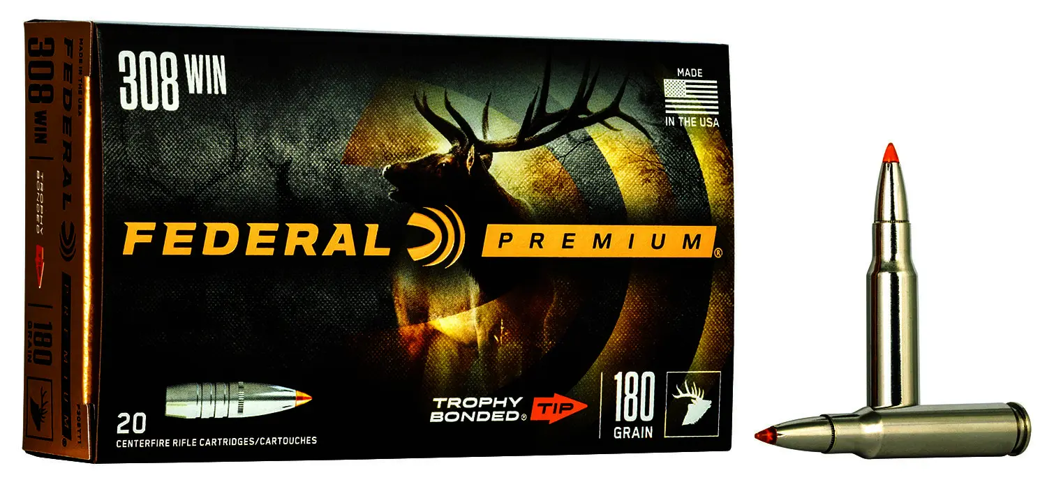 Federal P308TT1 Premium 308Win 180gr Trophy Bonded Tip 20 Per Box/10 Case