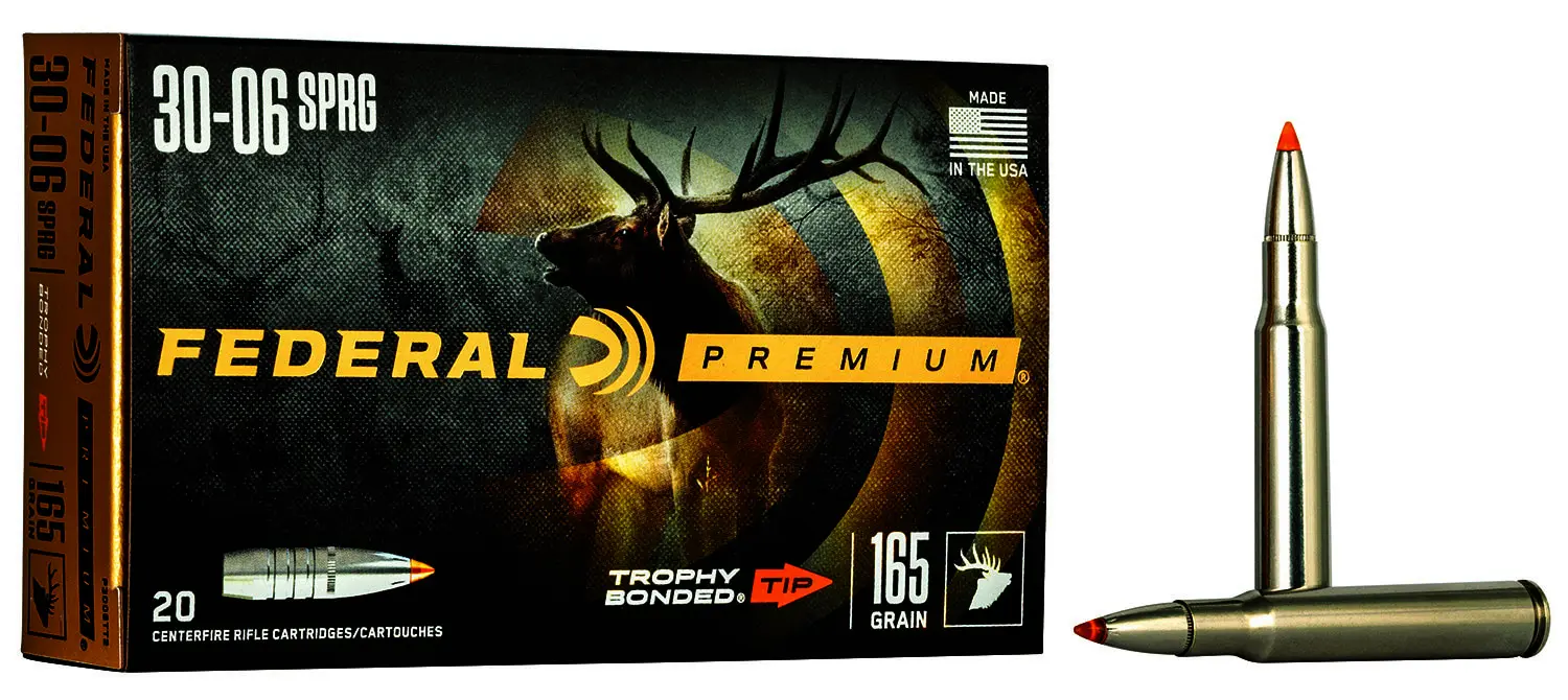 Federal P3006TT2 Premium 30-06Springfield 165gr Trophy Bonded Tip 20 Per Box/10 Case