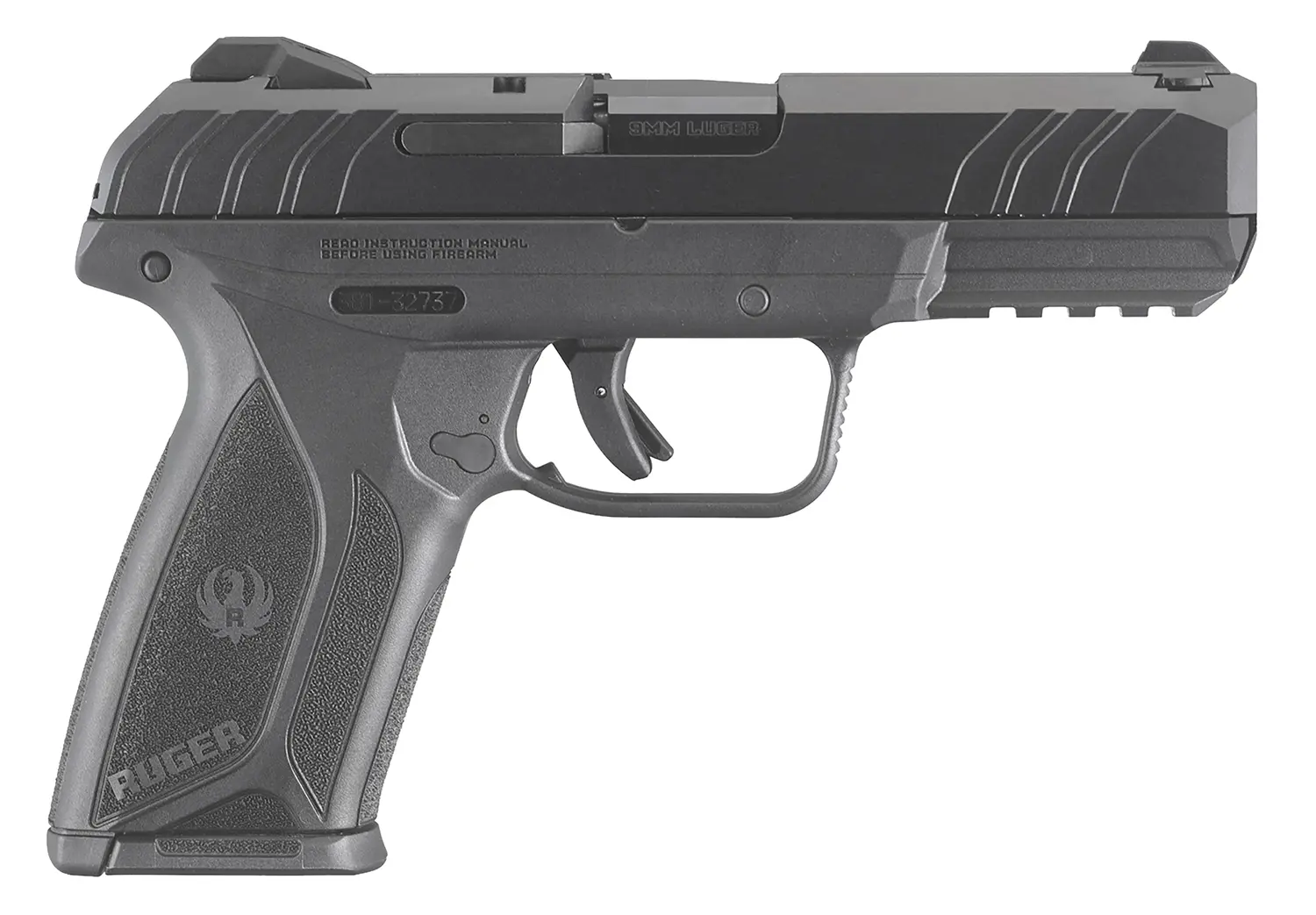 Ruger 3811 Security-9 9mm Luger 10+1 4" Black Steel Barrel, Black Oxide Serrated Steel Slide, Black Polymer Frame w/Picatinny Rail, Black Polymer Grip