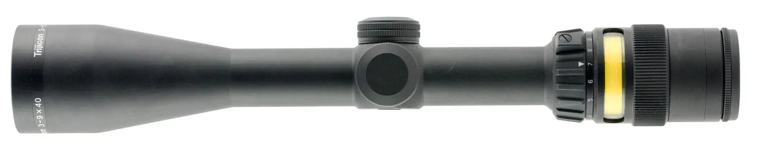 Trijicon 200004 AccuPoint Black Hardcoat Anodized 39x40mm 1" Tube Illuminated Mil-Dot Crosshair w/Amber Dot Reticle