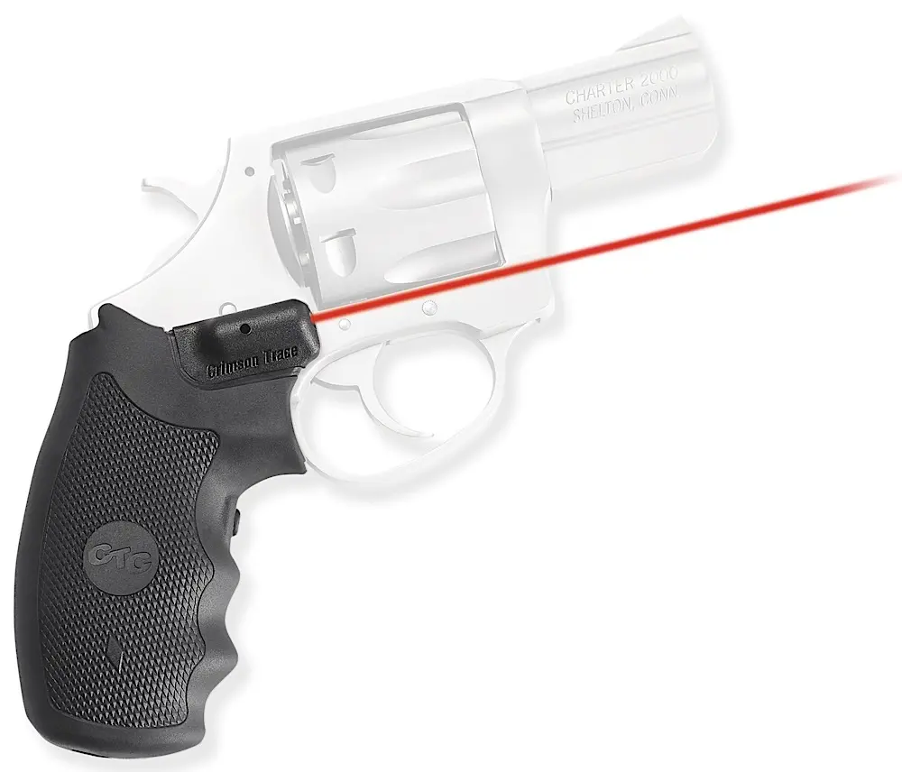 Crimson Trace 0122301 Lasergrips Fits Charter Arms Revolvers, Red Laser 633nM Wavelength 5mW Output, Black Polymer