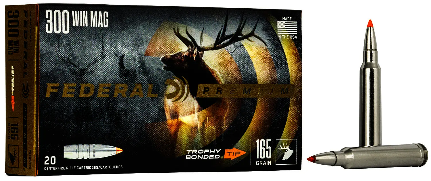 Federal P300WTT2 Premium 300Win Mag 165gr Trophy Bonded Tip 20 Per Box/10 Case