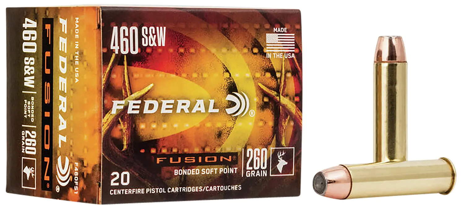 Federal F460FS1 Fusion Handgun 460S&W Mag 260gr Fusion Soft Point 20 Per Box/10 Case