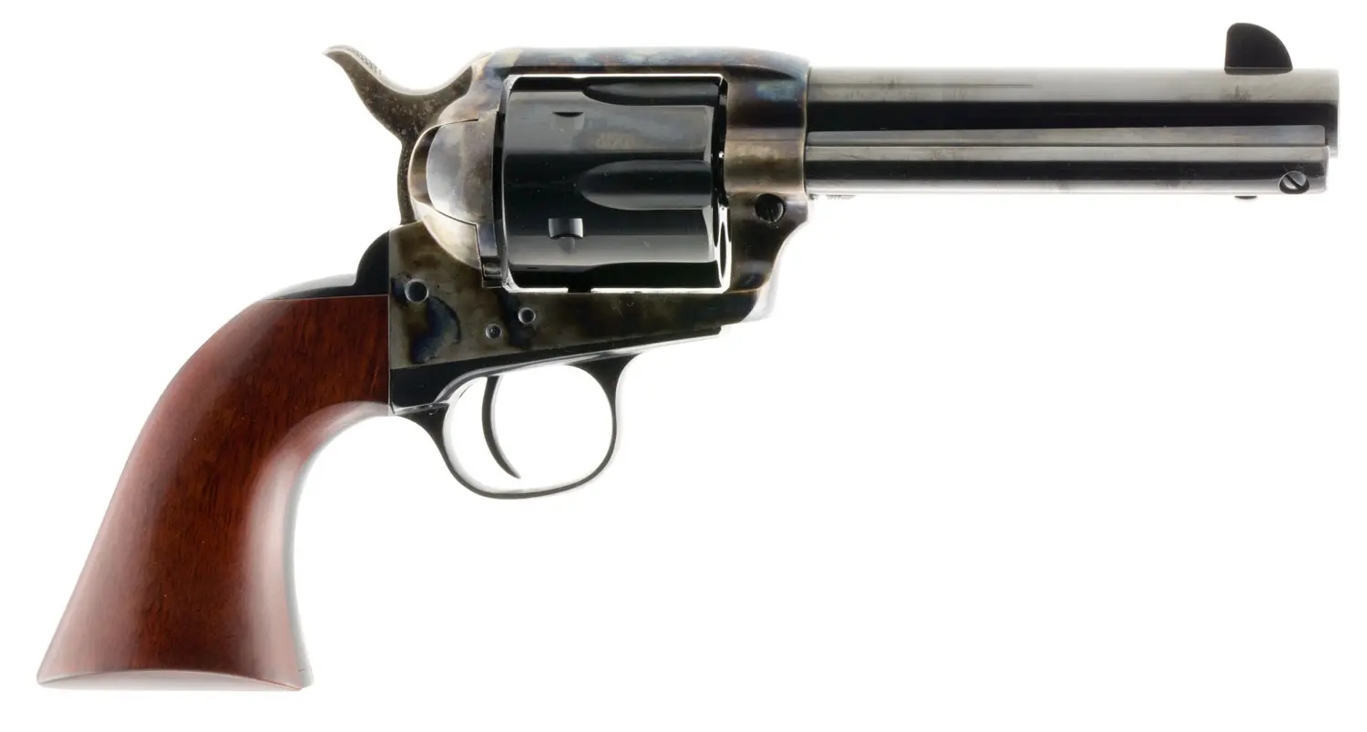 Taylors & Company 550897 1873 Cattleman Uberti 45 Colt (Long Colt) 6 Shot 5.50" Blued Round Barrel & Cylinder Color Case Hardened Steel Frame, Walnut Navy Style Grip, Exposed Hammer