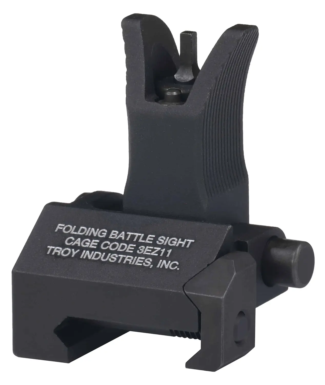 Troy Ind SSIGFBSFMBT00 Front Folding BattleSight M4 Black Hardcoat Anodized