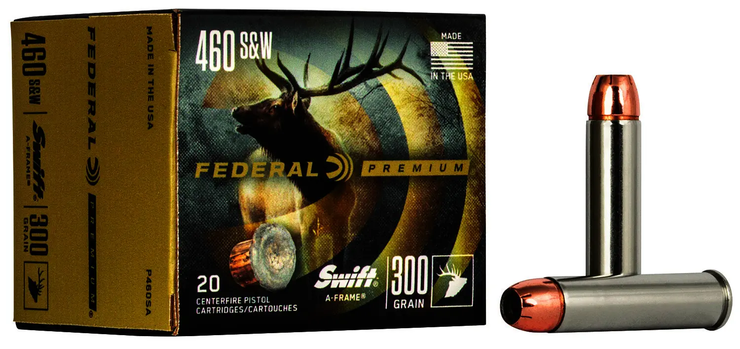 Federal P460SA Premium 460S&W Mag 300gr Swift A Frame 20 Per Box/10 Case