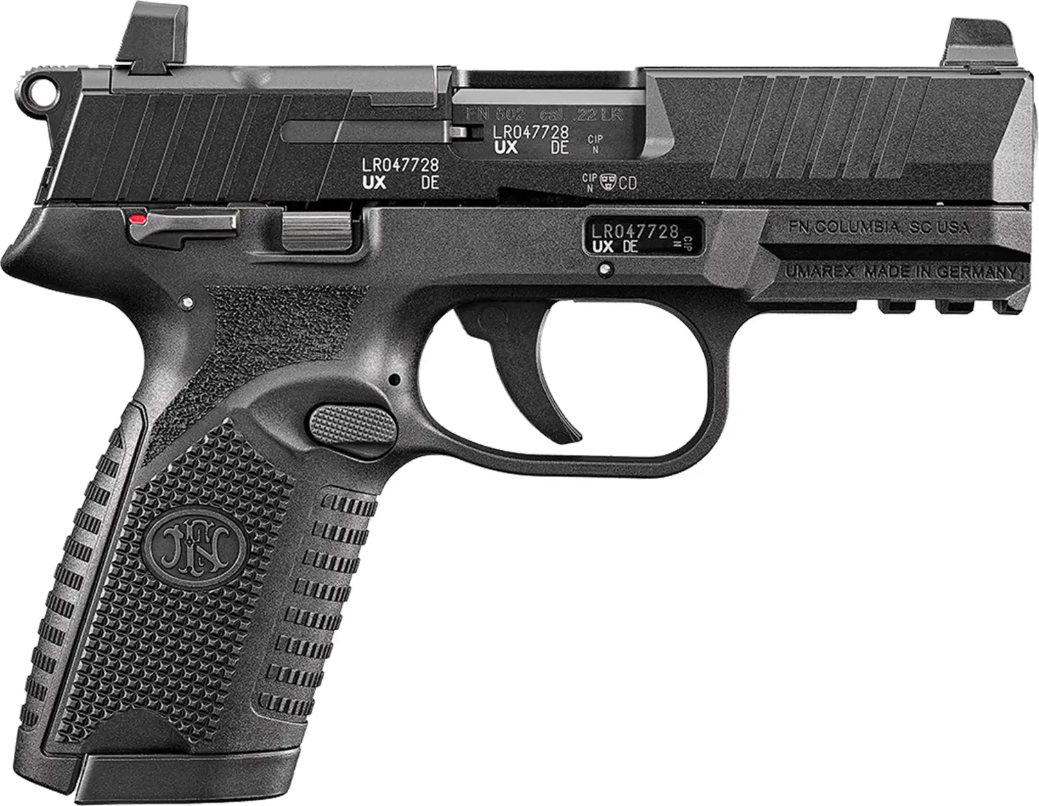 FNM 502 MRD 22LR DA BL 10RD CA