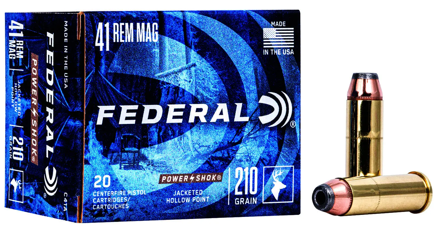 Federal C41A Power-Shok Handgun 41RemMag 210gr Jacketed Hollow Point 20 Per Box/25 Case