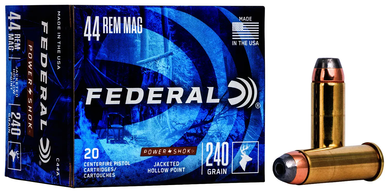 Federal C44A Power-Shok Handgun 44RemMag 240gr Jacketed Hollow Point 20 Per Box/25 Case