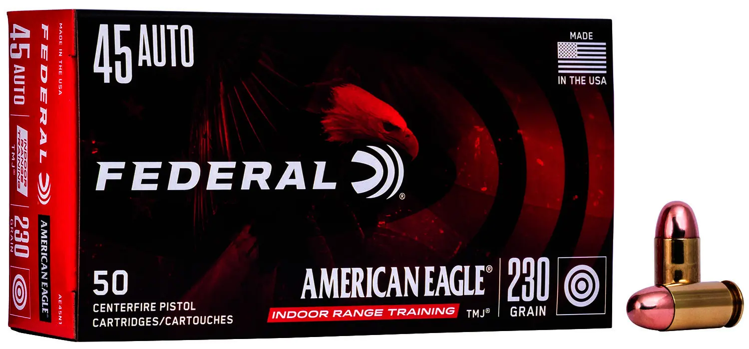 Federal AE45N1 American Eagle IRT 45ACP 230gr Total Metal Jacket 50 Per Box/20 Case