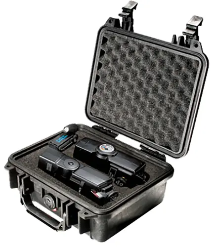 Pelican 1200000110 Protector Case Black Polypropylene Holds Handgun