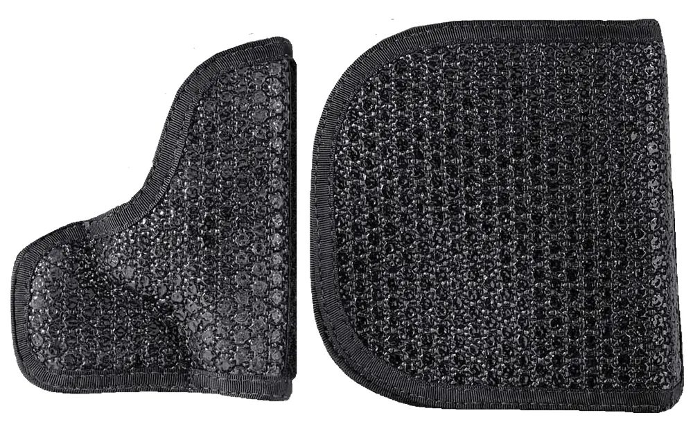 DeSantis Gunhide M44BJ02Z0 Super Fly Pocket Black Rubberized Fabric Pocket Fits S&W J Frame Ambidextrous