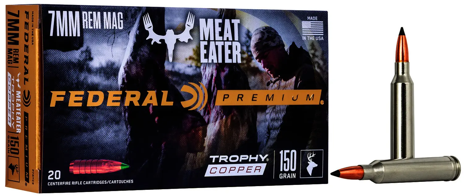 Federal P7RTC3 Premium 7mmRemMag 150gr Trophy Copper 20 Per Box/10 Case