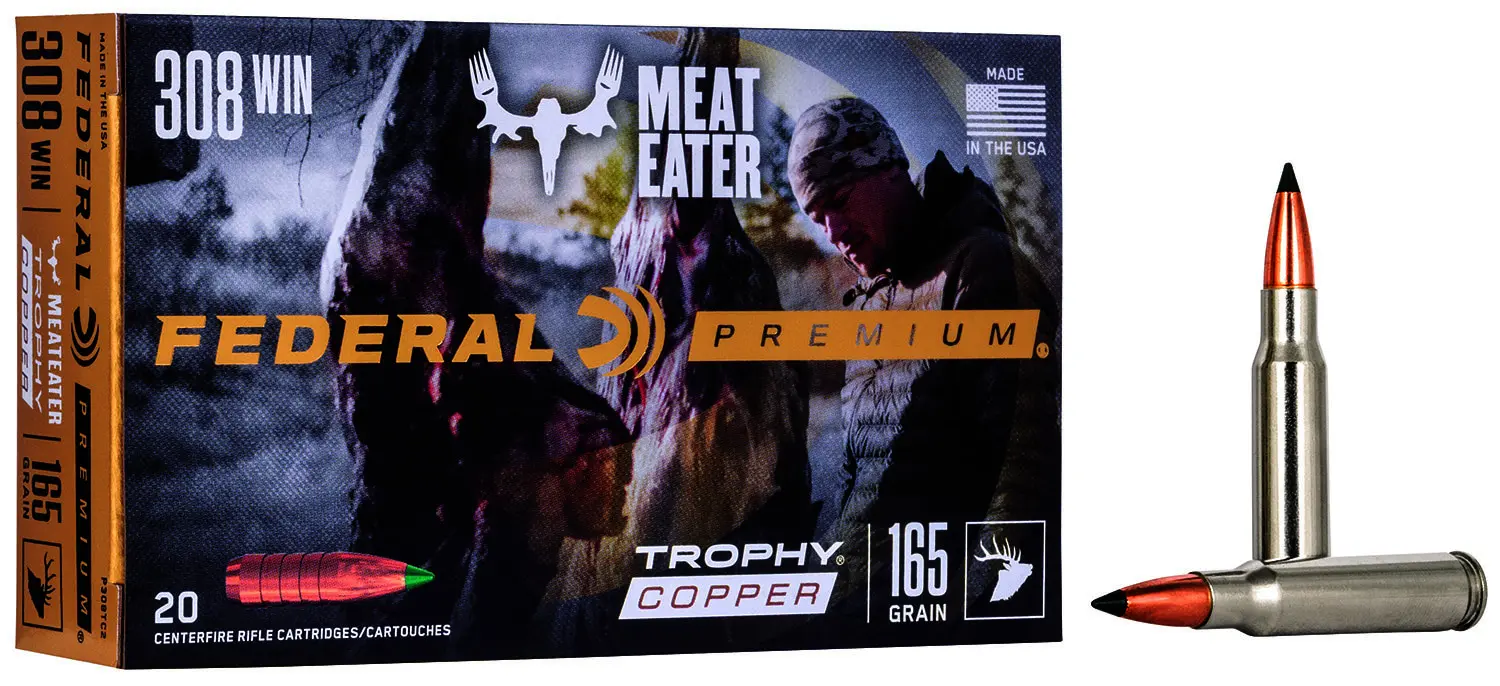 Federal P308TC2 Premium 308Win 165gr Trophy Copper 20 Per Box/10 Case