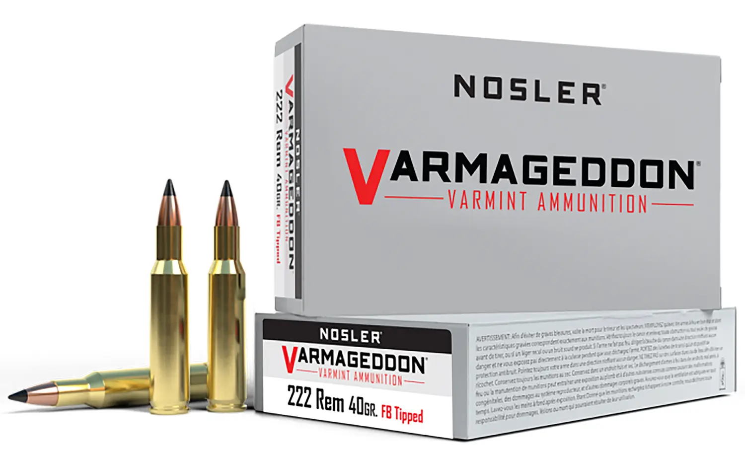 Nosler 65135 Varmageddon 222Rem 40gr Flat Base Tipped 20 Per Box/20 Case
