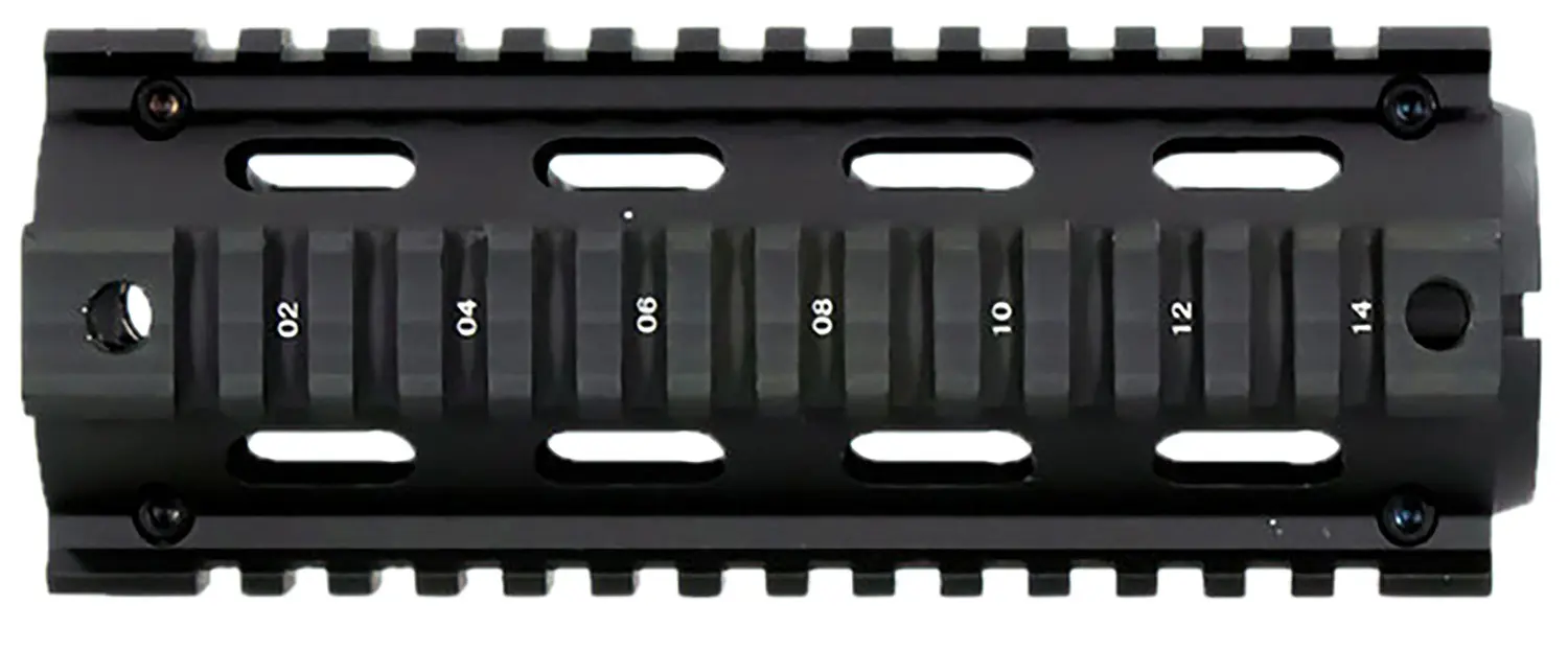 Aim Sports MT021 M4 Handguard 6" Carbine Style Made of Aluminum with Black Anodized Finish & Quad Rail