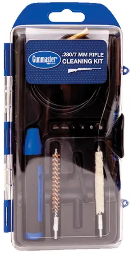 DAC GM7LR GunMaster Cleaning Kit 7mm 280 Cal Rifle Brass Bristles 12 Black/Blue Clamshell Case