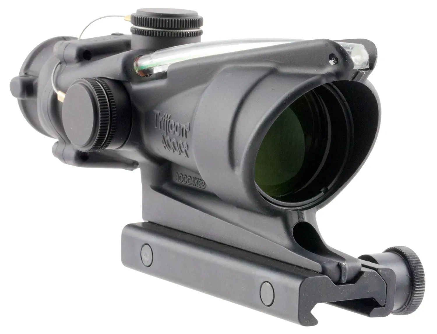 Trijicon 100224 ACOG Black Hardcoat Anodized 4x32mm Illuminated Green Horseshoe .223/5.56 BDC Reticle