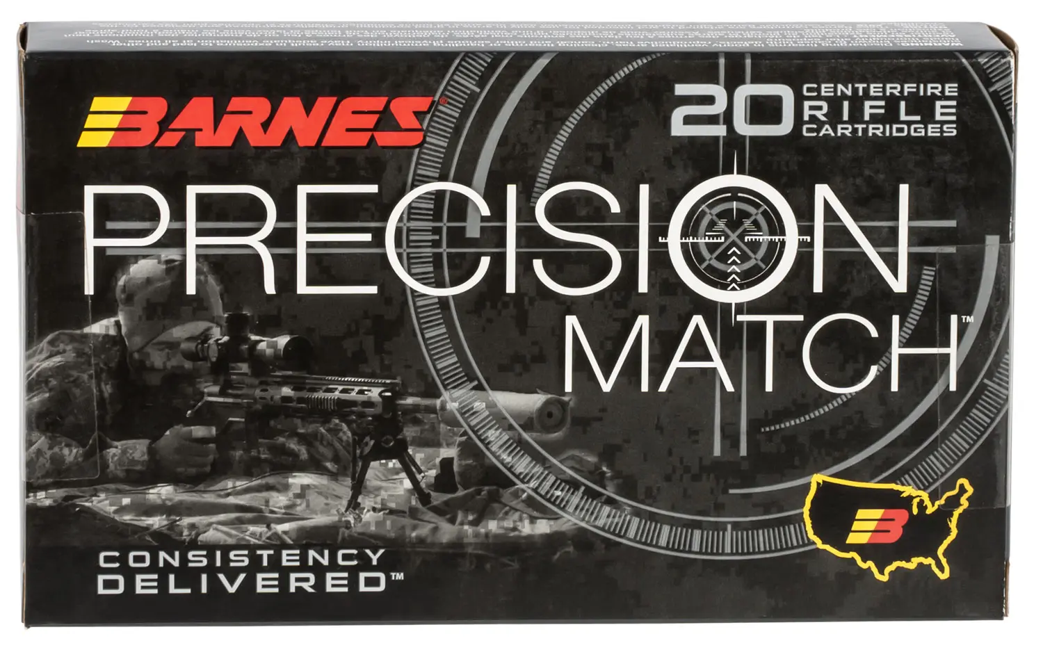 Barnes Bullets 30740 Precision Match 300Win Mag 220gr Open Tip Match Boat Tail 20 Per Box/10 Case