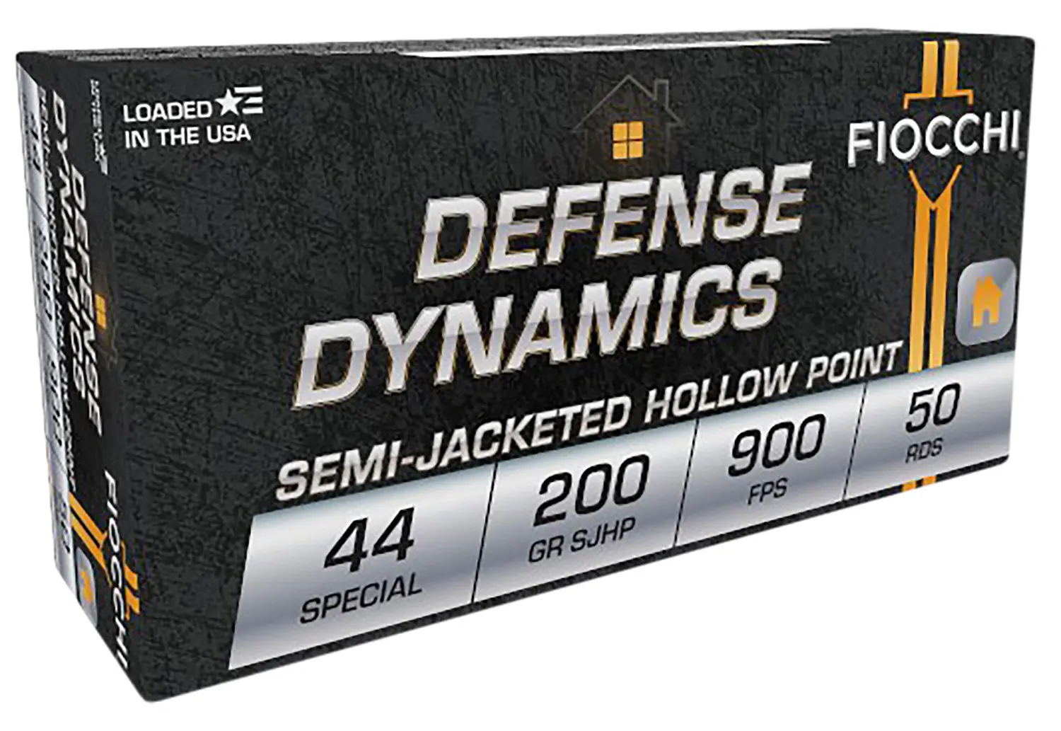 Fiocchi 44SA500 Defense Dynamics 44S&WSpl 200gr Semi Jacketed Hollow Point 50 Per Box/10 Case