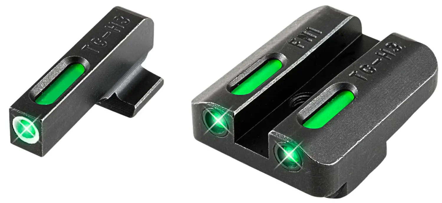 TruGlo TG13FN1A TFX Black | Green Tritium & Fiber Optic White Outline Front Sight Green Tritium & Fiber Optic Rear Sight