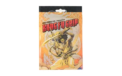Kung Fu Grip action figure packaging with martial arts character illustration.