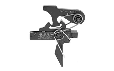 Close-up of a tactical gun sight with scope and mounting hardware for precision shooting.
