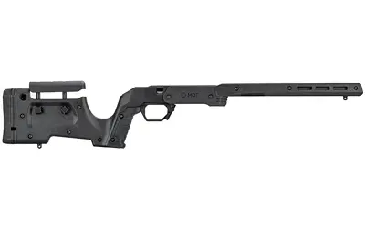 Adjustable gun stock for precision shooting and comfort.