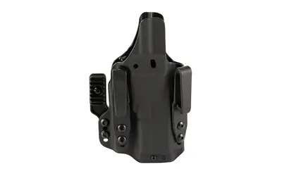 Concealed carry holster securely holding a handgun in a discreet, comfortable design.