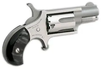 NORTH AMERICAN ARMS MINI 22LR REV 1-1/8 SS BLK PRL