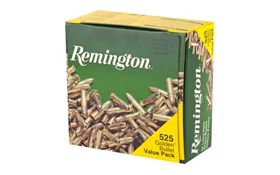 Remington ammunition box with bullets for firearms.