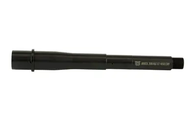 Suppressor for firearms, black finish, high-quality gun accessory.