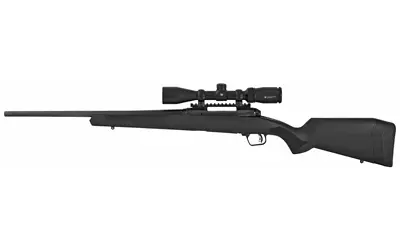 Rifle with scope and long barrel, ideal for hunting and shooting sports.