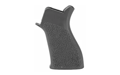 Pistol grip for firearms with textured surface for secure handling.