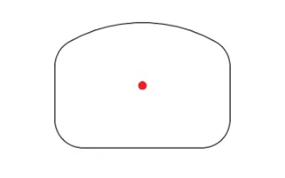 Target with red dot for shooting practice.