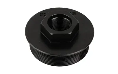 Adapter for firearm accessories with durable black finish.