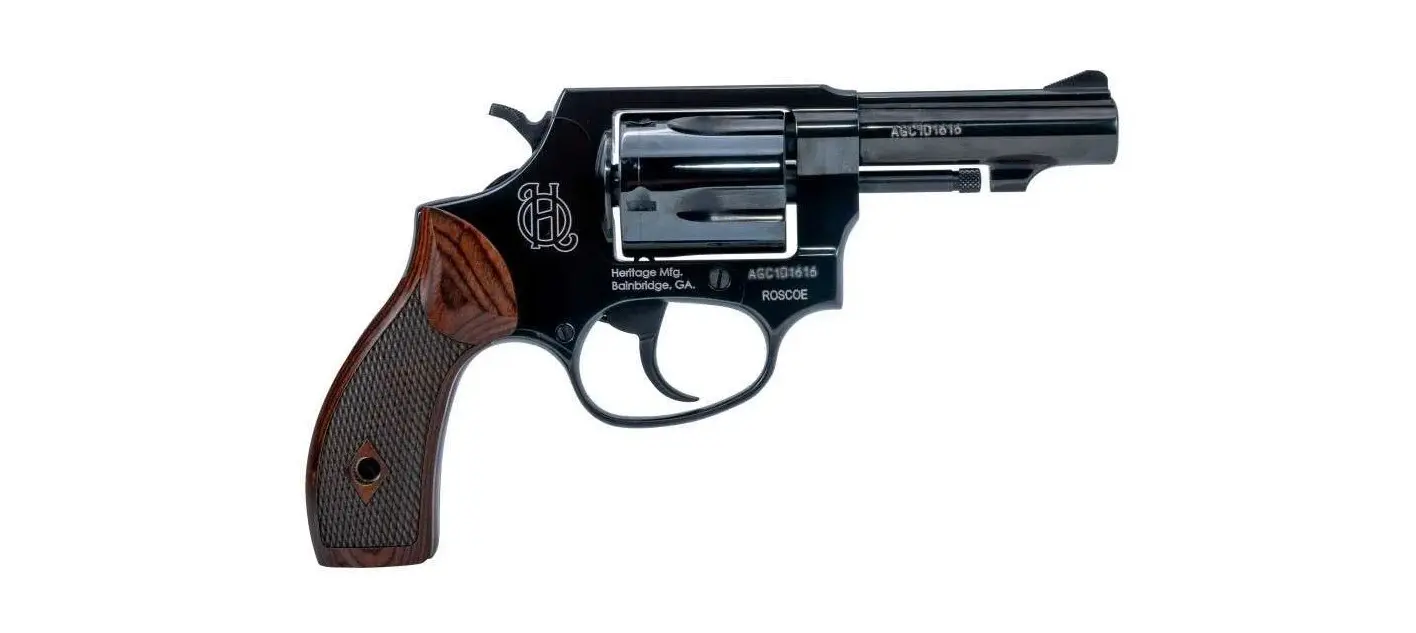 HERITAGE MANUFACTURING ROSCOE 38SPL BL/WD 3" 5RD