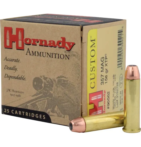 HORNADY CUSTOM 357MAG 158GR XTP 25RD BX 250RD CASE