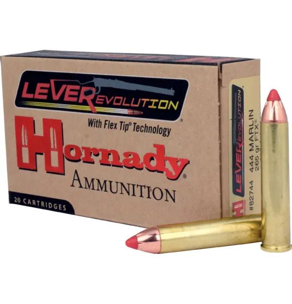HORNADY LEVERREVOLUTION 444 MARLIN 265GR 20RD BX 200RD CASE